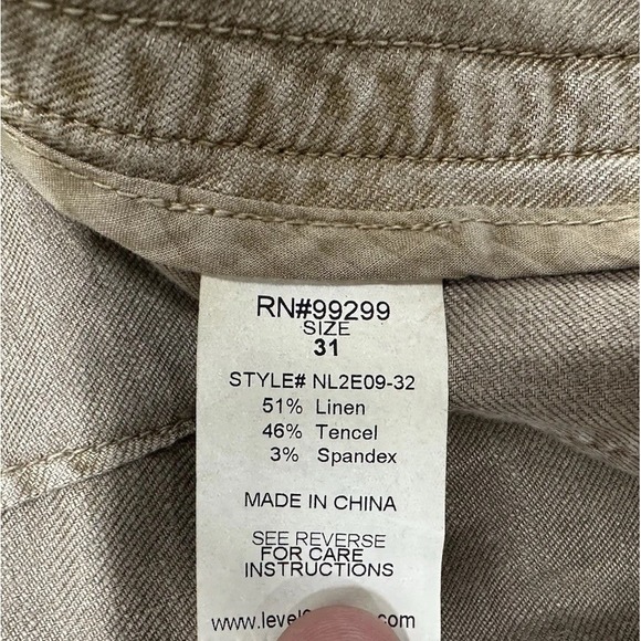 NWT Anthropologie Level 99 Stretch Linen Tencel Wide Leg Casual Pants Women's 31 - Picture 6 of 7